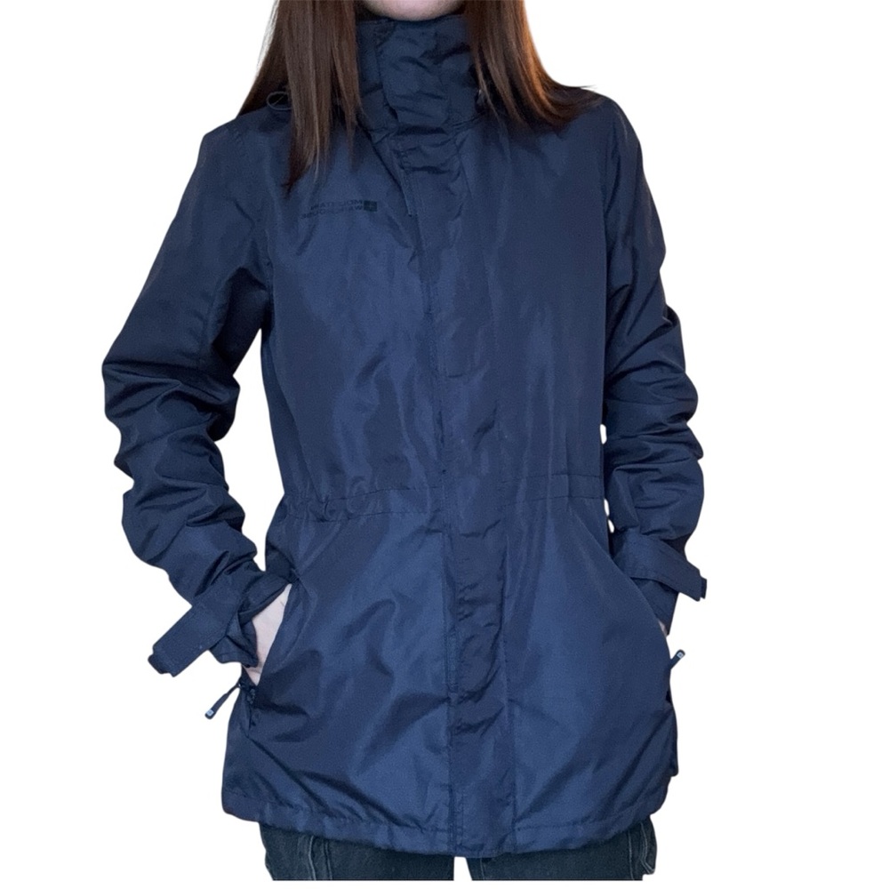 Mountain Warehouse Navy Lightweight Rain Jacket Windbreaker Hooded Outdoor Coat